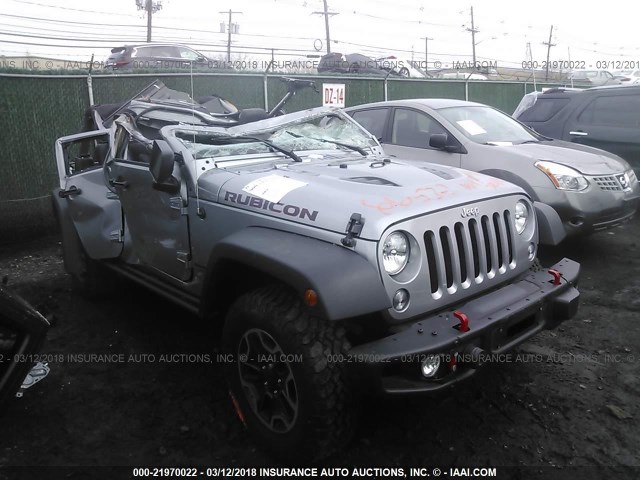 1C4BJWFG3GL100521 - 2016 JEEP WRANGLER UNLIMITE RUBICON SILVER photo 1