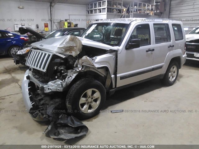 1C4PJMAK4CW126849 - 2012 JEEP LIBERTY SPORT 银色 照片 2