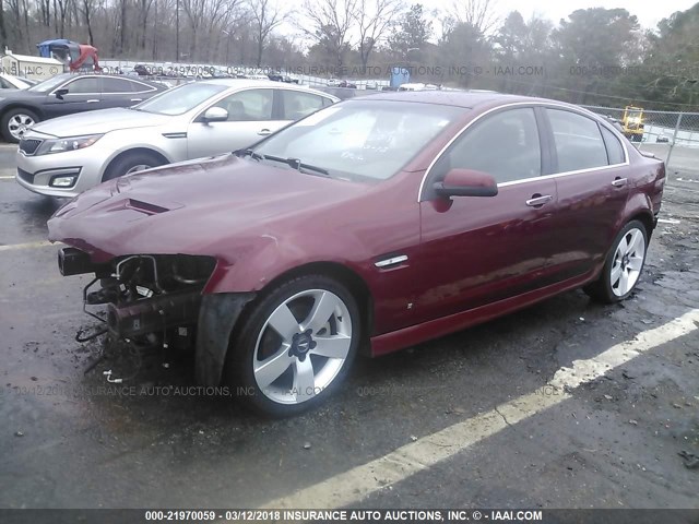 6G2EC57Y49L196789 - 2009 PONTIAC G8 GT RED photo 2