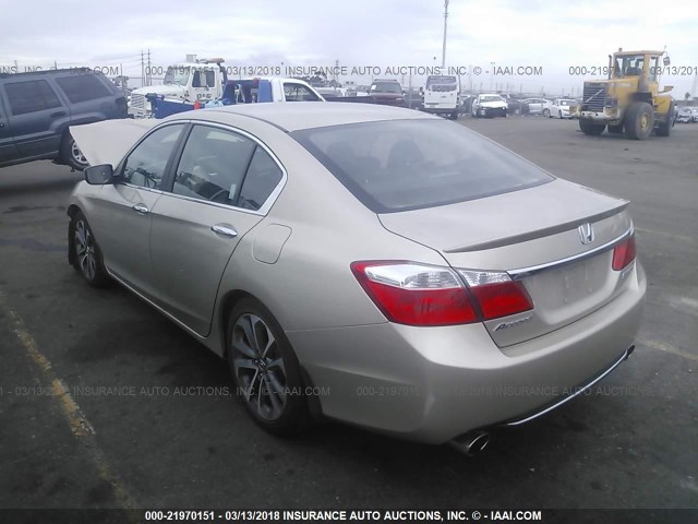 1HGCR2F59DA158291 - 2013 HONDA ACCORD SPORT 金色 照片 3