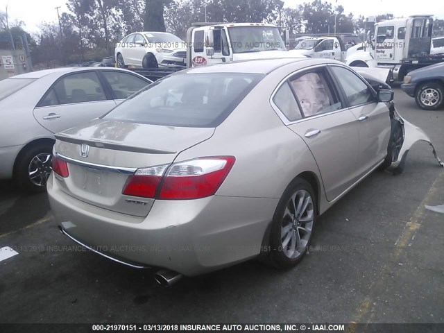 1HGCR2F59DA158291 - 2013 HONDA ACCORD SPORT 金色 照片 4