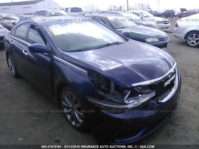 5NPEC4AC0BH109979 - 2011 HYUNDAI SONATA SE/LIMITED BLUE photo 1