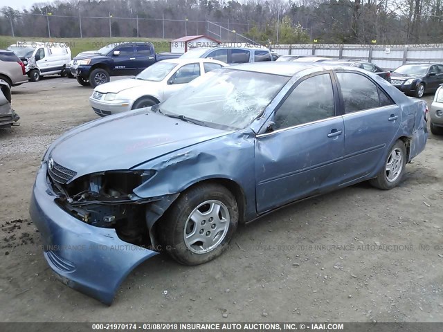 4T1BF32K42U521219 - 2002 TOYOTA CAMRY LE/XLE/SE 蓝色 照片 2