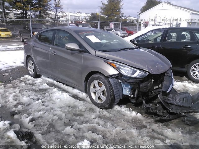 5NPDH4AE0EH505705 - 2014 HYUNDAI ELANTRA SE/SPORT/LIMITED BROWN photo 1