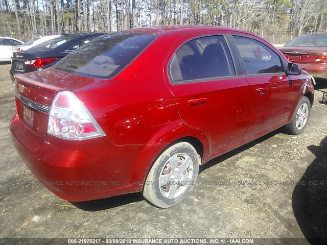 KL1TD5DE4BB190727 - 2011 CHEVROLET AVEO LS/LT MAROON photo 4