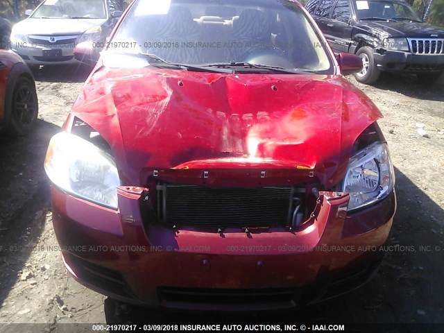 KL1TD5DE4BB190727 - 2011 CHEVROLET AVEO LS/LT MAROON photo 6