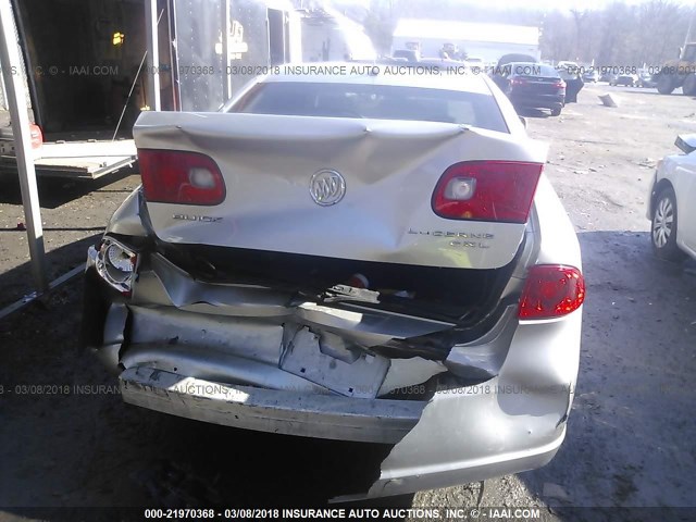 1G4HD57288U125131 - 2008 BUICK LUCERNE CXL SILVER photo 6