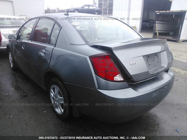 1G8AJ55F27Z101763 - 2007 SATURN ION LEVEL 2 GRAY photo 3
