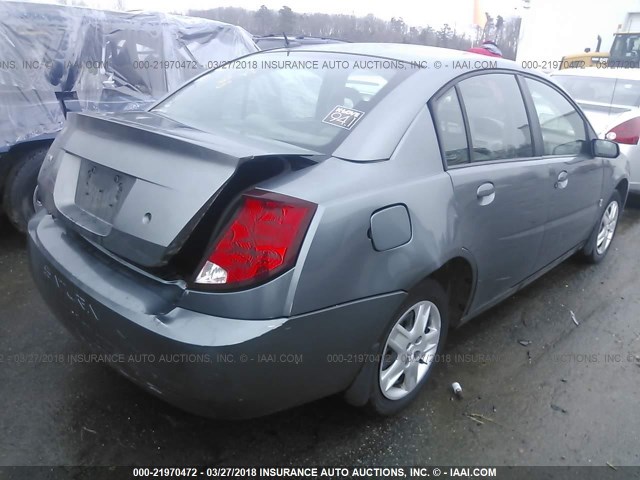 1G8AJ55F27Z101763 - 2007 SATURN ION LEVEL 2 GRAY photo 4