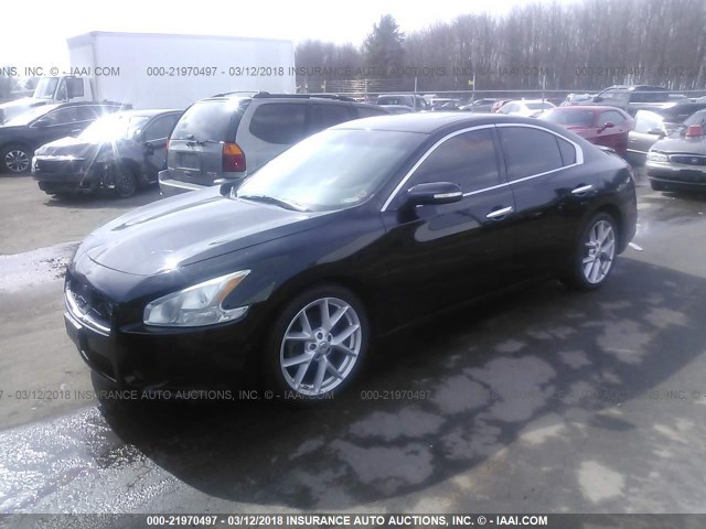 1N4AA51E39C832622 - 2009 NISSAN MAXIMA S/SV BLACK photo 2