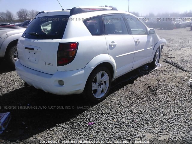 5Y2SL63865Z480259 - 2005 PONTIAC VIBE WHITE photo 4