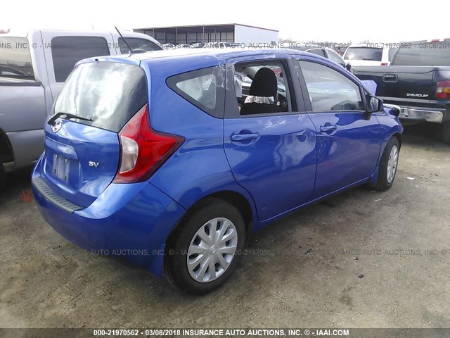 3N1CE2CP0GL408520 - 2016 NISSAN VERSA NOTE S/S PLUS/SV/SL/SR BLUE photo 4