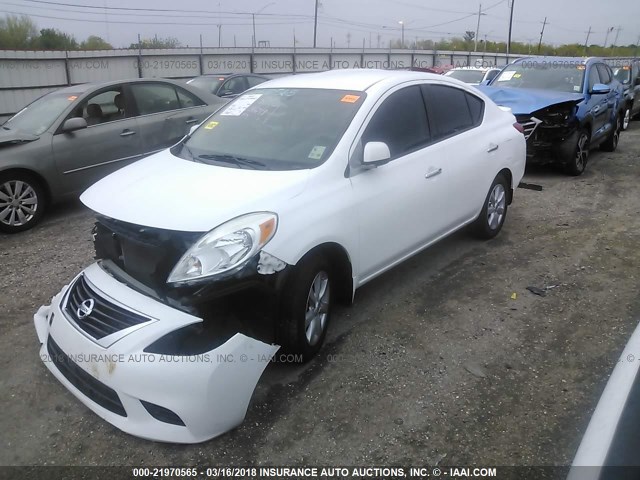 3N1CN7AP4EL866705 - 2014 NISSAN VERSA S/S PLUS/SV/SL WHITE photo 2