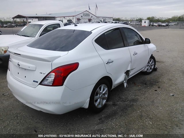 3N1CN7AP4EL866705 - 2014 NISSAN VERSA S/S PLUS/SV/SL WHITE photo 4