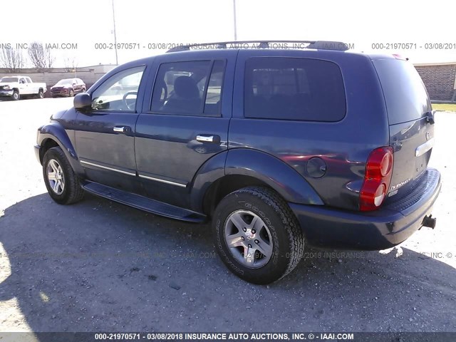 1D4HB58D24F240240 - 2004 DODGE DURANGO LIMITED BLUE photo 3