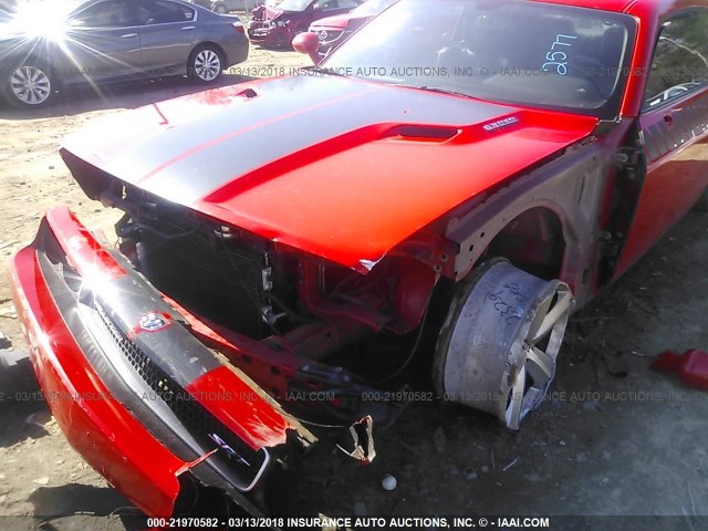 2B3CJ7DW5AH122577 - 2010 DODGE CHALLENGER SRT-8 红色 照片 6