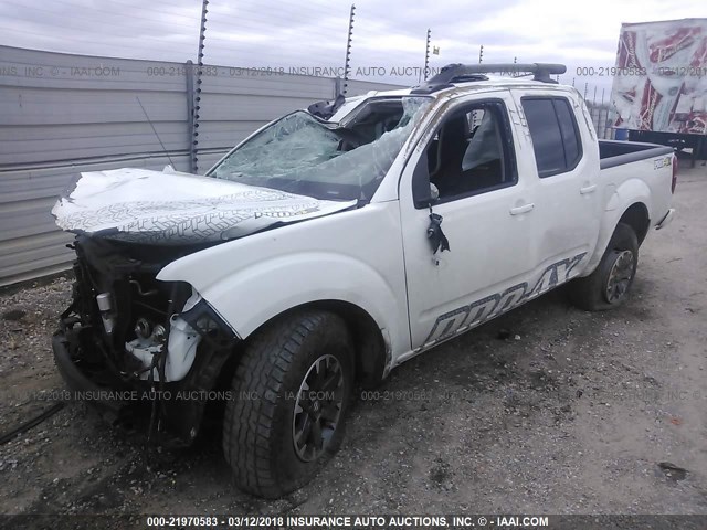 1N6AD0EV4EN739246 - 2014 NISSAN FRONTIER S/SV/SL/PRO-4X WHITE photo 2