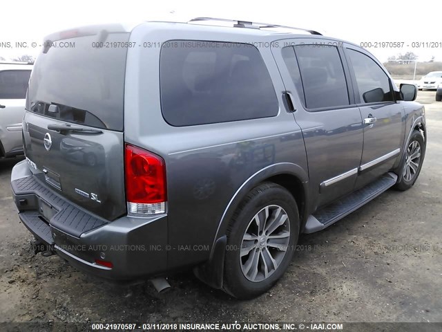 5N1BA0ND6FN617671 - 2015 NISSAN ARMADA SV/SL/PLATINUM GRAY photo 4