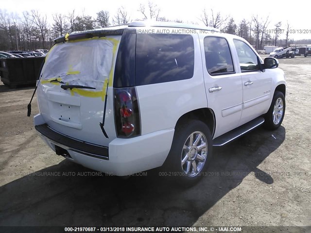 1GKFK63847J260130 - 2007 GMC YUKON DENALI WHITE photo 4