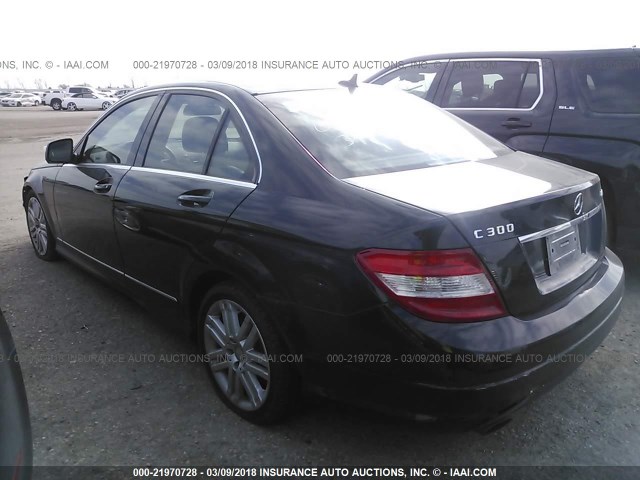 WDDGF81X99R077746 - 2009 MERCEDES-BENZ C 300 4MATIC BLACK photo 3