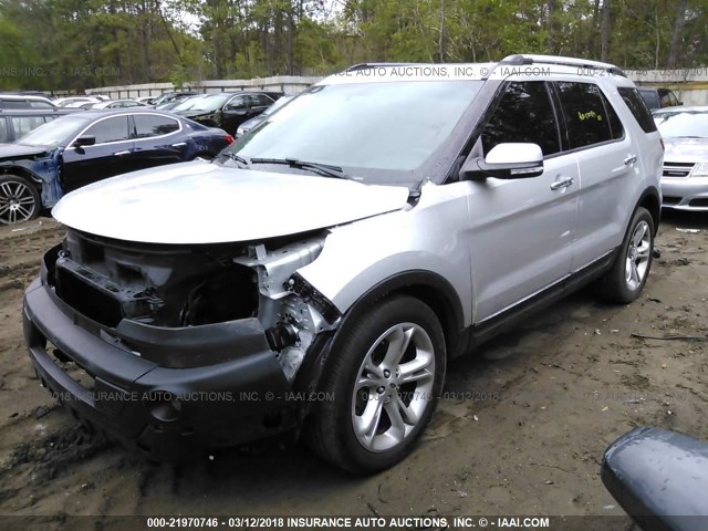 1FM5K7F8XFGC69222 - 2015 FORD EXPLORER LIMITED SILVER photo 2