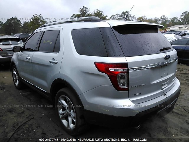 1FM5K7F8XFGC69222 - 2015 FORD EXPLORER LIMITED ვერცხლისფერი ფოტო 3