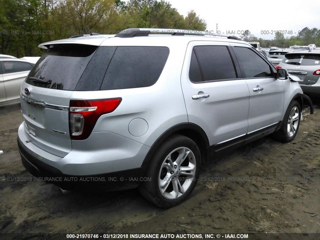 1FM5K7F8XFGC69222 - 2015 FORD EXPLORER LIMITED SILVER photo 4