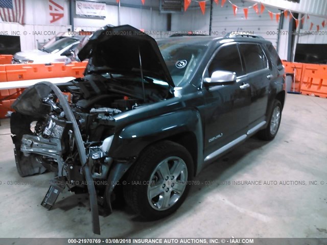 2GKFLVEKXH6259465 - 2017 GMC TERRAIN DENALI GRAY photo 2