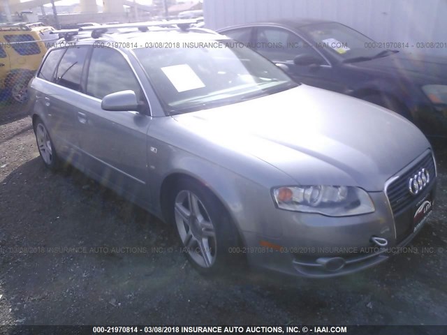 WAUKF78E76A039443 - 2006 AUDI A4 2.0T AVANT QUATTRO SILVER photo 1