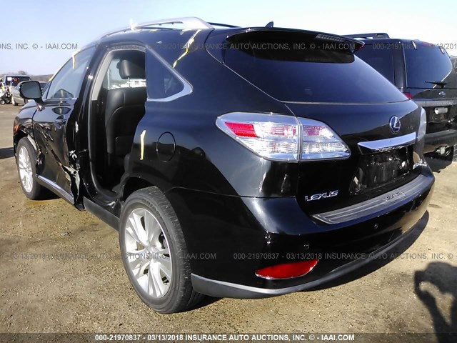 JTJZB1BA5A2003895 - 2010 LEXUS RX 450 BLACK photo 3