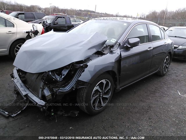 1HGCR2F74GA038260 - 2016 HONDA ACCORD EX GRAY photo 2