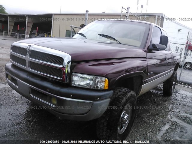 1B7KF23661J586671 - 2001 DODGE RAM 2500 BURGUNDY photo 2