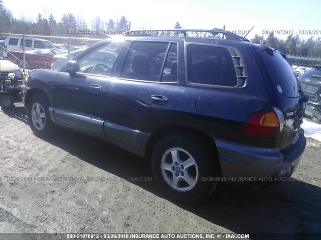 KM8SC73D74U766924 - 2004 HYUNDAI SANTA FE GLS/LX Dark Blue photo 3