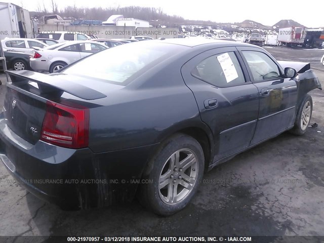 2B3KA53H37H686420 - 2007 DODGE CHARGER R/T BLUE photo 4