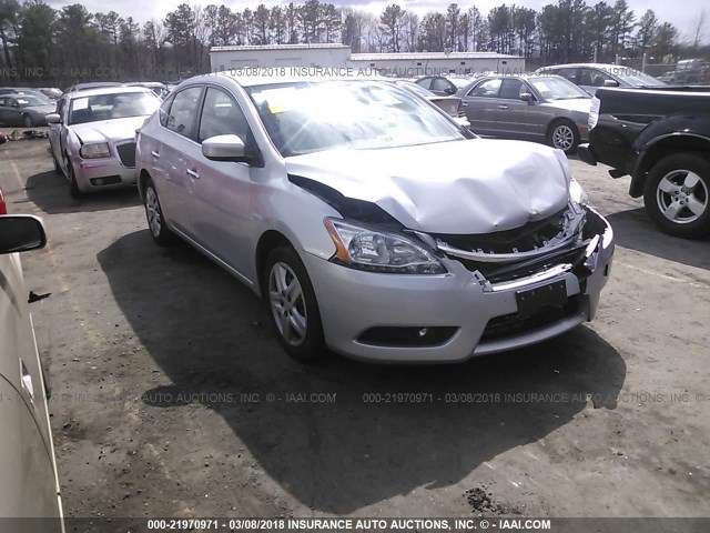 3N1AB7AP8DL617421 - 2013 NISSAN SENTRA S/SV/SR/SL SILVER photo 1