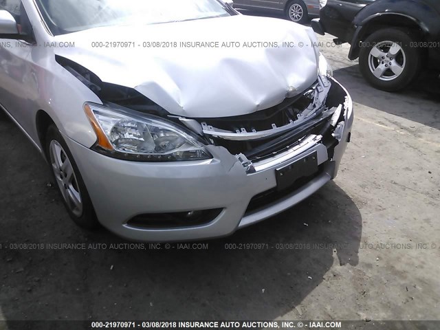 3N1AB7AP8DL617421 - 2013 NISSAN SENTRA S/SV/SR/SL SILVER photo 6