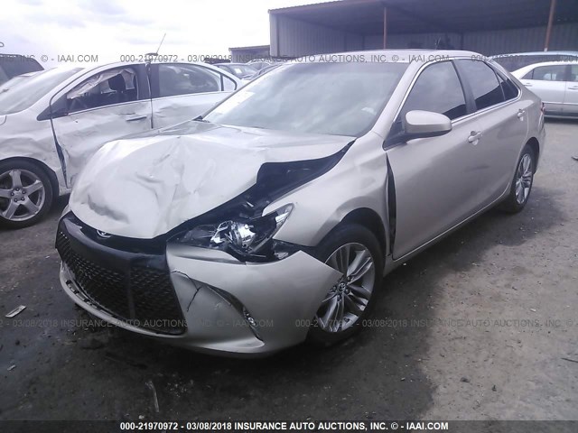 4T1BF1FK0GU522437 - 2016 TOYOTA CAMRY LE/XLE/SE/XSE ოქროსფერი ფოტო 2