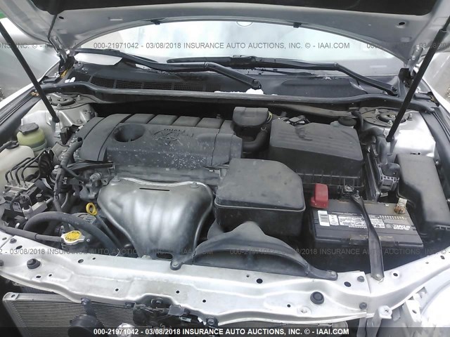 4T4BF3EK7BR140417 - 2011 TOYOTA CAMRY SE/LE/XLE SILVER photo 10