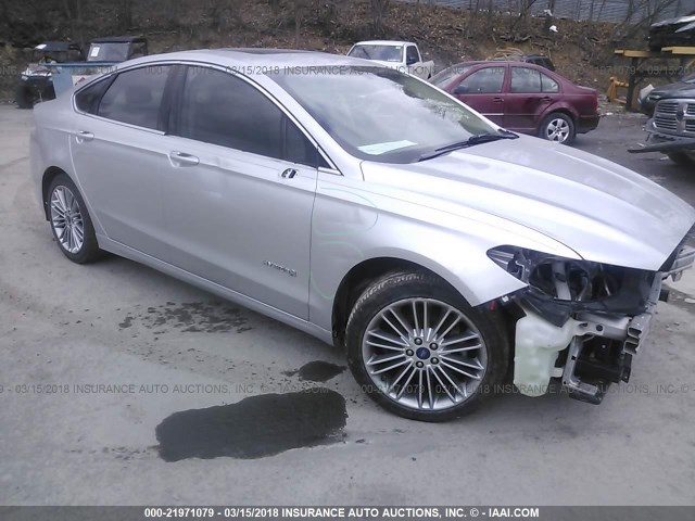 3FA6P0LU6ER211026 - 2014 FORD FUSION SE HYBRID SILVER photo 1