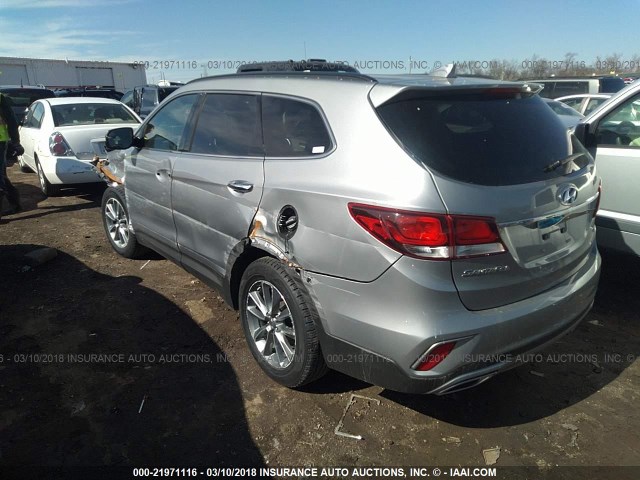 KM8SMDHF4HU227835 - 2017 HYUNDAI SANTA FE SE GRAY photo 3