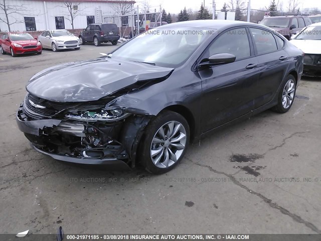 1C3CCCBB3GN172982 - 2016 CHRYSLER 200 S GRAY photo 2