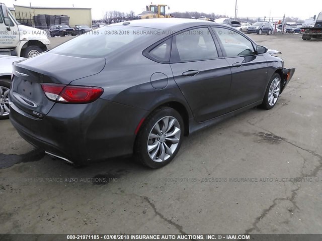 1C3CCCBB3GN172982 - 2016 CHRYSLER 200 S GRAY photo 4