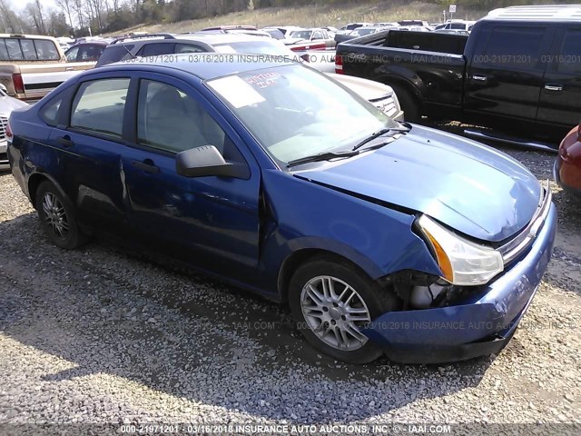 1FAHP34N08W139792 - 2008 FORD FOCUS S/SE BLUE photo 1