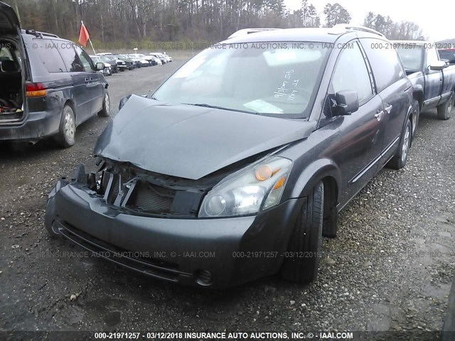 5N1BV28U68N117363 - 2008 NISSAN QUEST S/SE/SL GRAY photo 2