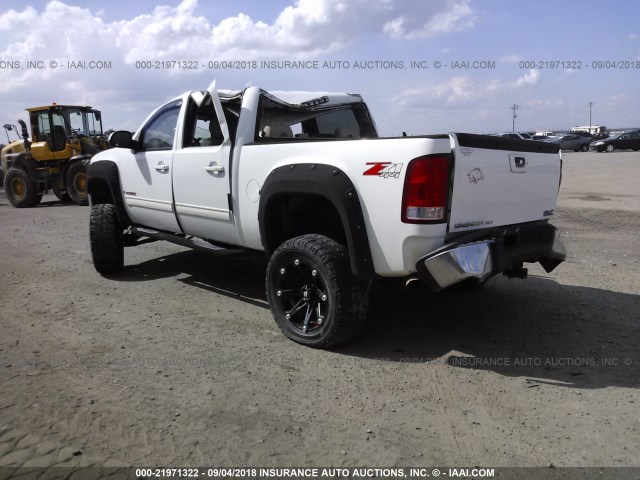 2GTEK13Y381175592 - 2008 GMC SIERRA K1500 WHITE photo 3