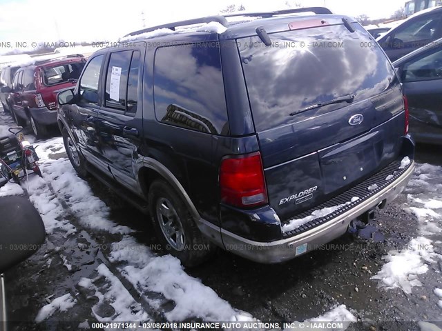 1FMDU74W52UB60704 - 2002 FORD EXPLORER EDDIE BAUER BLUE photo 3