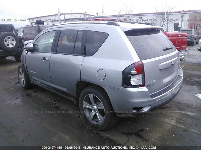 1C4NJDEB6HD177502 - 2017 JEEP COMPASS LATITUDE 银色 照片 3