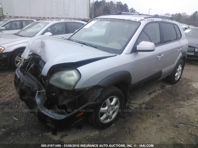 KM8JN12D05U065874 - 2005 HYUNDAI TUCSON GLS/LX GRAY photo 2