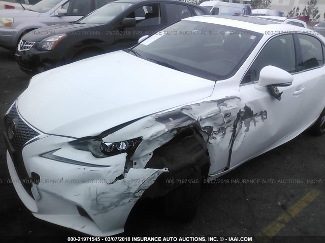 JTHBE1D25E5006087 - 2014 LEXUS IS 350 WHITE photo 6