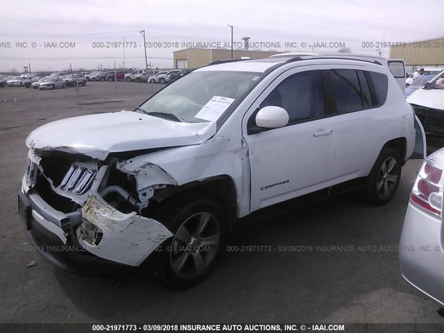 1C4NJCEA7GD700106 - 2016 JEEP COMPASS LATITUDE 白色 照片 2